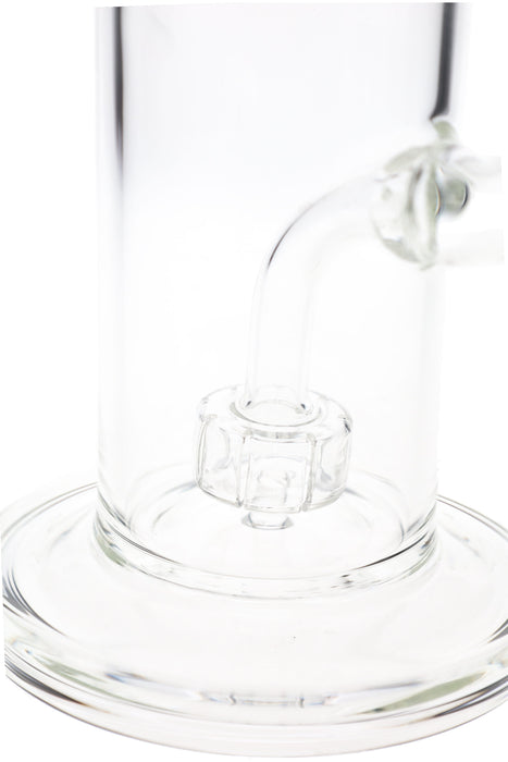 Clear Glass Bong “Clean Sweep” – Showerhead Perc – 9″