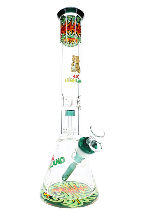 Reverse Rasta Beaker Bong “Rasta Matrix” – Dome Matrix Perc – 16″ – Assorted Colors