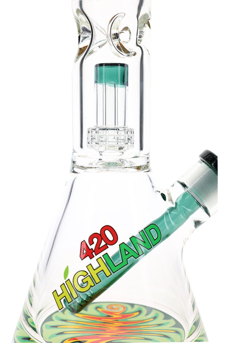 Reverse Rasta Beaker Bong “Rasta Matrix” – Dome Matrix Perc – 16″ – Assorted Colors