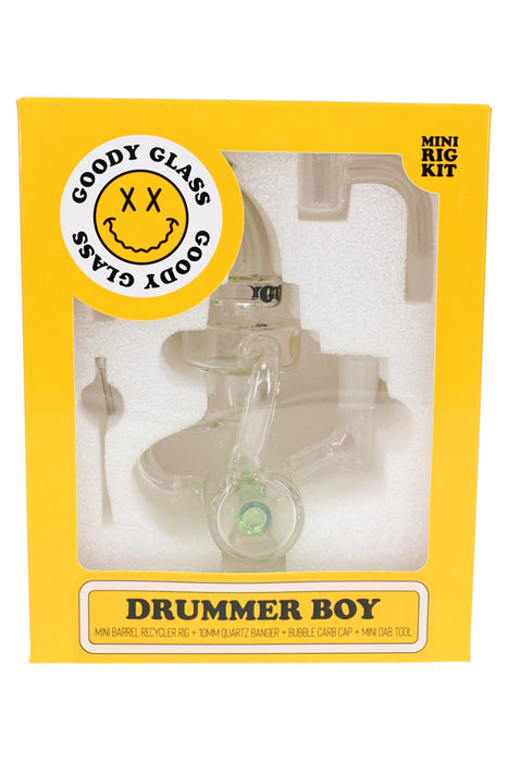 Goody Glass Drummer Boy Mini Dab Rig Kit – 4-Piece – 10 mm – 6″