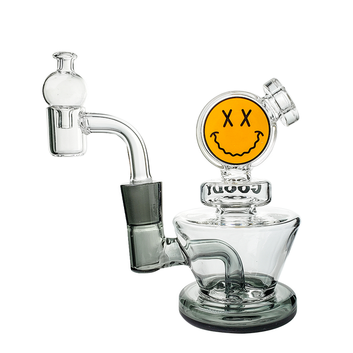 Goody Glass Big Face Mini Dab Rig Kit – 4-Piece – 10 mm – 4½″