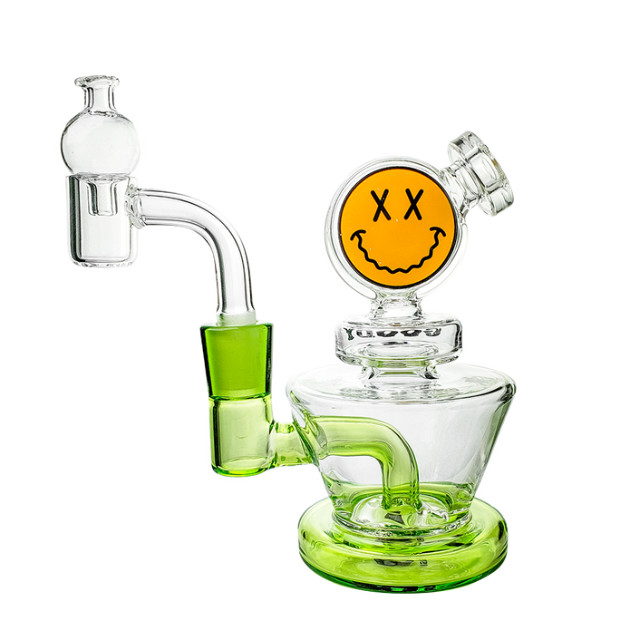 Goody Glass Big Face Mini Dab Rig Kit – 4-Piece – 10 mm – 4½″