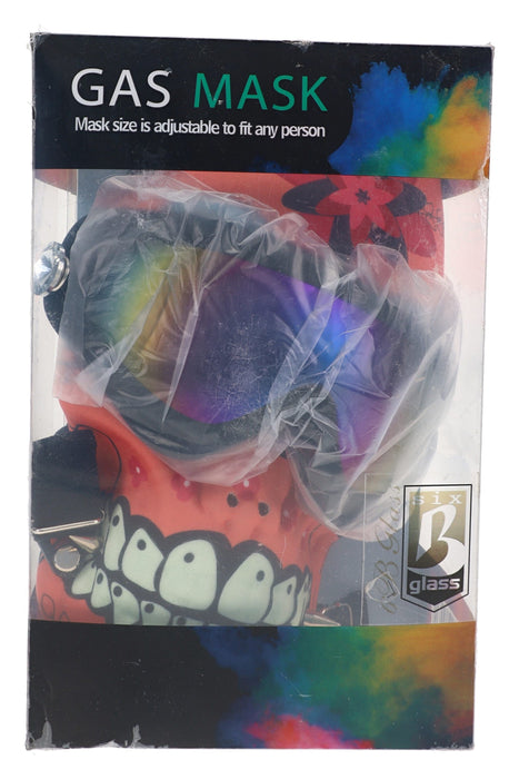 6B Glass Gas Mask Acrylic Bong – 9″ – Assorted Colors