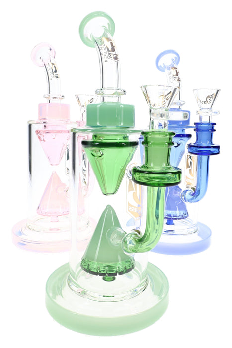 6B Glass Cone Showerhead Bong – 14.5 mm – 9.5″ – Assorted Colors
