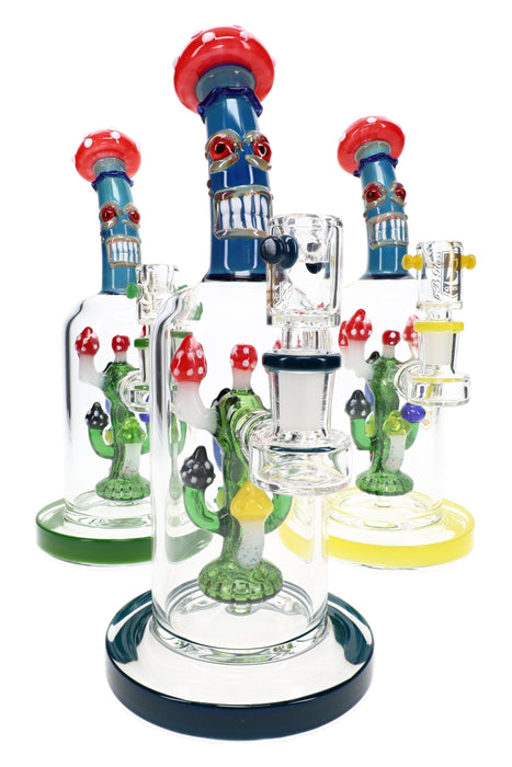 6B Glass Mushroom Monster Showerhead Bong – 10″ – Assorted Colors