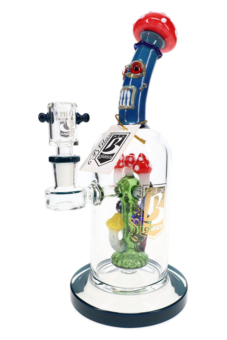 6B Glass Mushroom Monster Showerhead Bong – 10″ – Assorted Colors