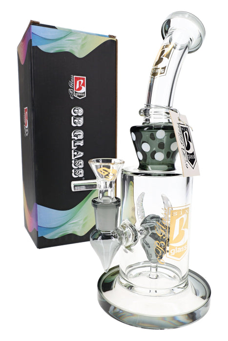 6B Glass Devil Perc Stemless Bong – 9.5″ – Assorted