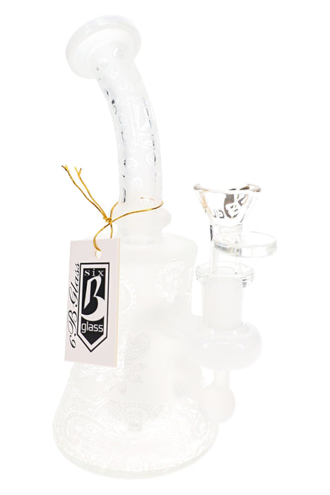 6B Glass Frosted Showerhead Perc Bong – 7½″ – Assorted Colors