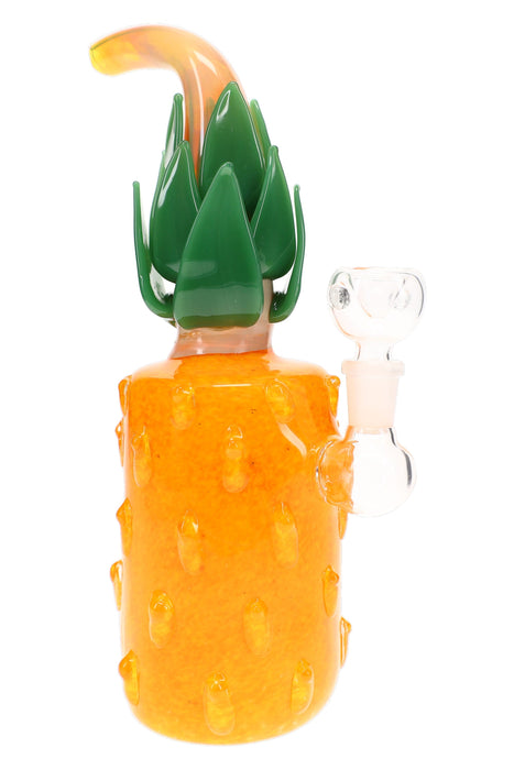 Silver-Fumed Frit Pineapple Glass Bong “Tropic Torch” – 14.5 mm – 10½″