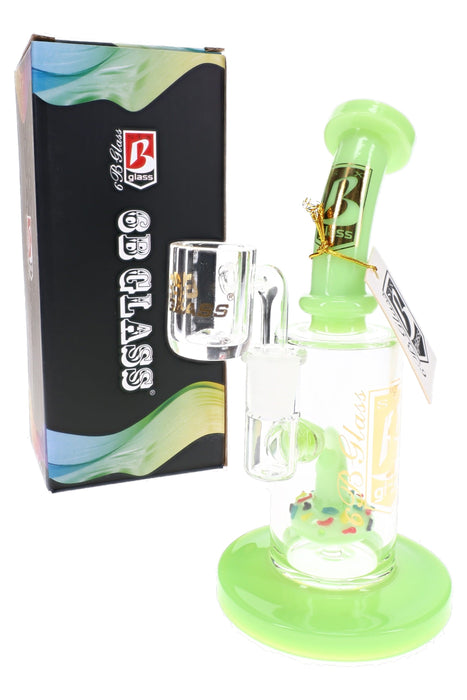6B Glass Donut Perc Dab Rig – 10 mm Female – 6.5″ – Assorted Colors