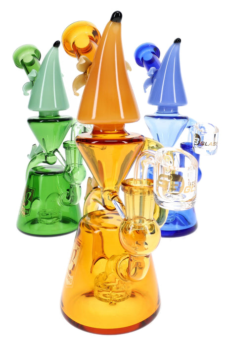 6B Glass Banana Recycler Dab Rig – 14.5 mm Female – 8″ – Assorted Colors