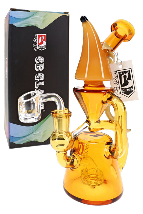 6B Glass Banana Recycler Dab Rig – 14.5 mm Female – 8″ – Assorted Colors