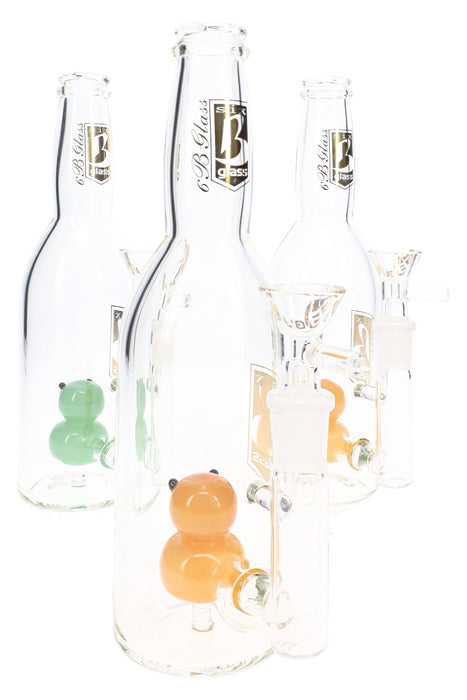 6B Glass Duck Perc Bottle Bong – 14.5 mm Female – 8.5″ – Assorted Colors