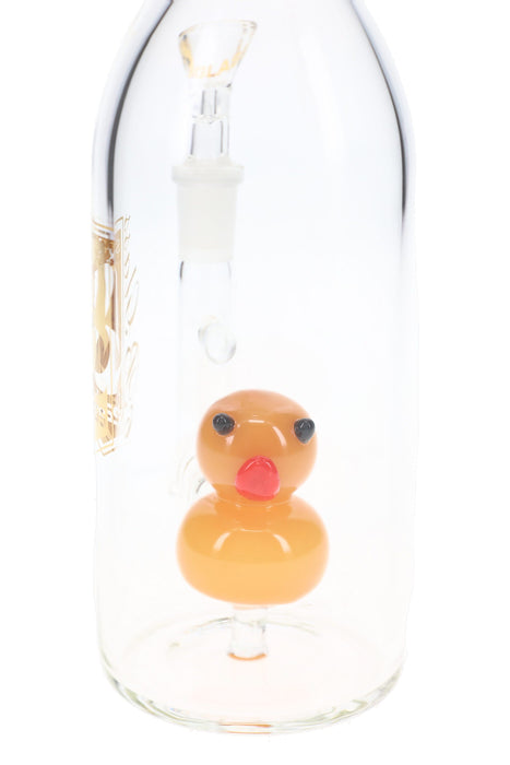 6B Glass Duck Perc Bottle Bong – 14.5 mm Female – 8.5″ – Assorted Colors