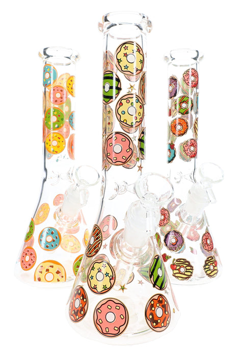 Decal Glass Beaker Bong “Silly Shock” – 10″
