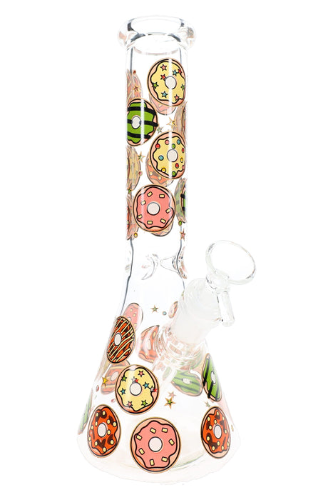 Decal Glass Beaker Bong “Silly Shock” – 10″