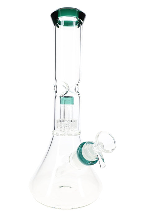 Dome Matrix Glass Beaker Bong “Cool Column” – 11″ – Assorted Colors