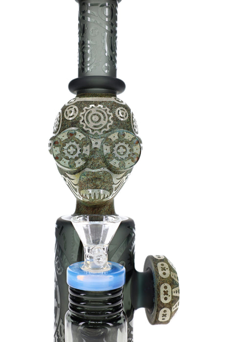 Frosted Stone Alien Glass Bong “Ancient Visitor” – 11″ – Assorted