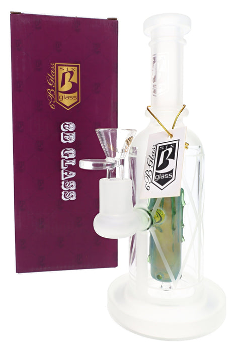 6B Glass Frosted Candle Perc Bong – 9″