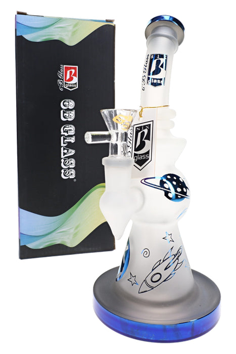 6B Glass Metallic Space Frosted Bong – 9″