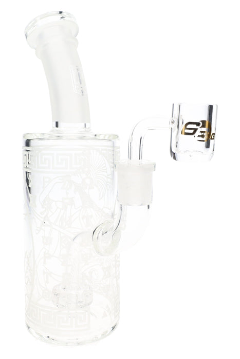 6B Glass Frosted Athena Showerhead Perc Dab Rig – 8½″