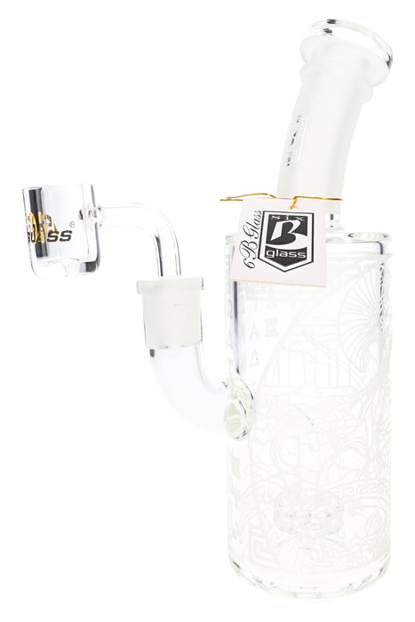 6B Glass Frosted Athena Showerhead Perc Dab Rig – 8½″