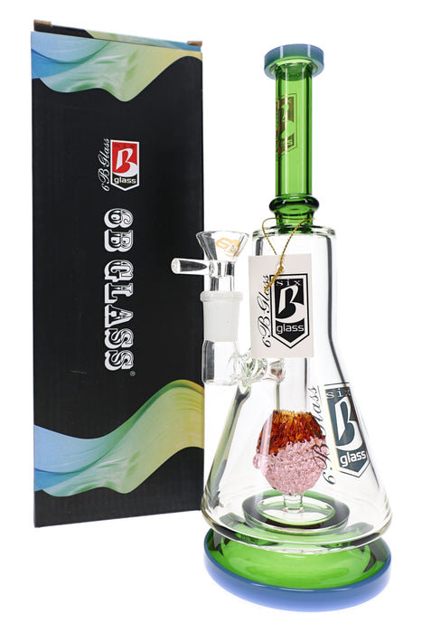 6B Glass Character Perc Beaker Bong – 10½″ – Assorted Colors
