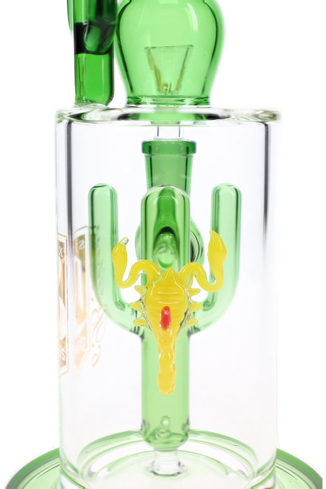 6B Glass Cactus Scorpion Perc Bong – 9½″