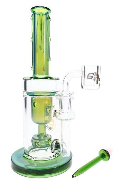 6B Glass Color-Changing Fumed Dab Rig – Dab Tool – 9″