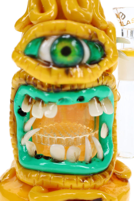 6B Glass Resin Cyclops Bong – Honeycomb Perc – 8.5″ – Assorted Colors