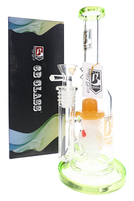 6B Glass Snowman Perc Bong – Straight Neck – 9.5″ – Assorted Colors