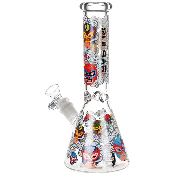 Pulsar Luchadors Beaker Glass Water Pipe - 10" / 14mm F
