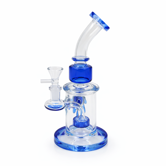 Azure Artisan 8" Bent Neck Waterpipe