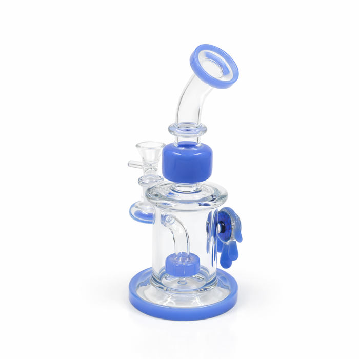 Azure Artisan 8" Bent Neck Waterpipe