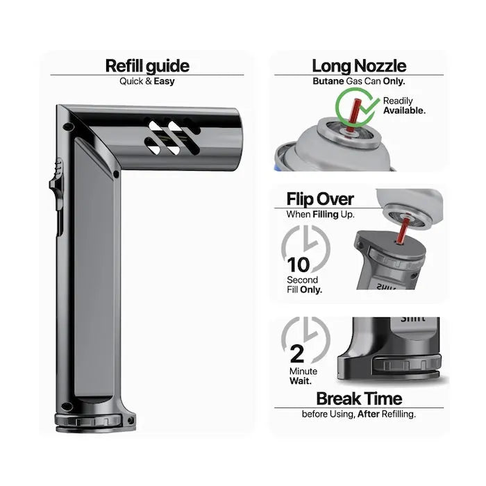 Shifty Butane Torch Lighter – Windproof Flip Nozzle