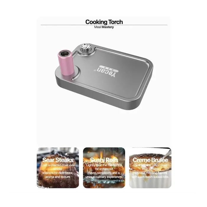 Slate Butane Torch Lighter with Built-In Prep Tray