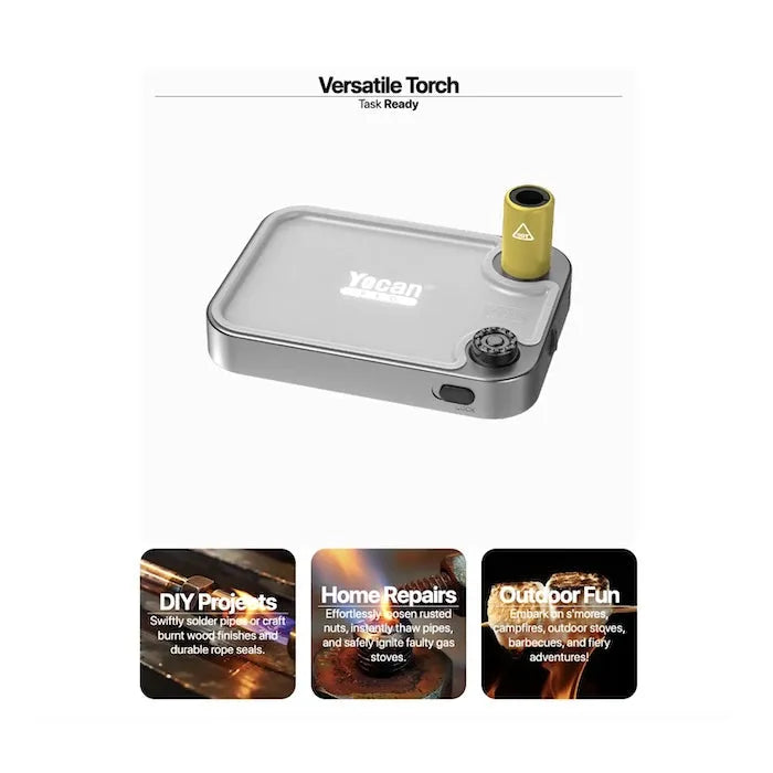 Slate Butane Torch Lighter with Built-In Prep Tray