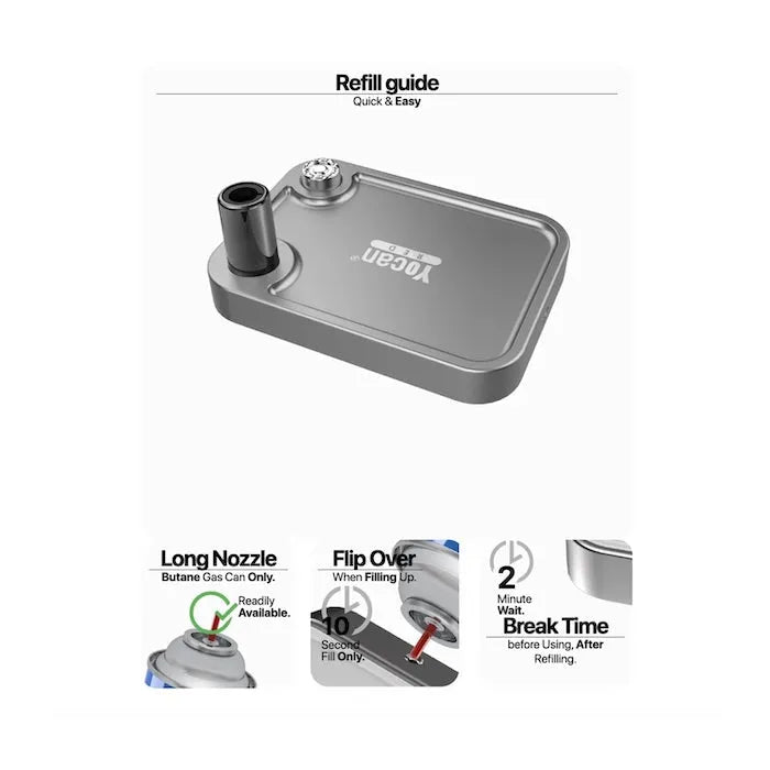 Slate Butane Torch Lighter with Built-In Prep Tray