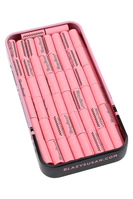 Blazy Susan Pre-Rolled Filter Tips – Pink – 100/Tin – 12-Count Display