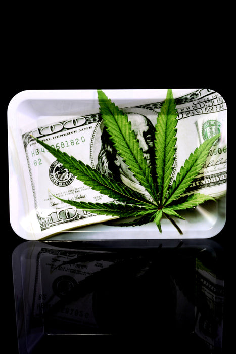 Small Art Metal Rolling Tray – 7″ × 5″ – Select Design