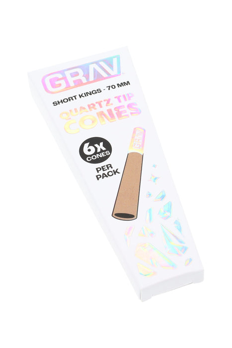 GRAV Short Kings Quartz Tip Cones – 70 mm – 6/Pack – 16-Count Display