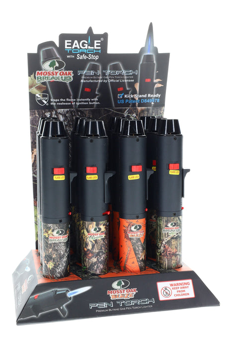 (Mossy Oak Camo) Eagle Pen Torch Lighter – 12-Pack Display
