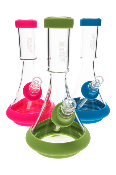 GRAV 9.5″ Deco Beaker Bong – Silicone Skin