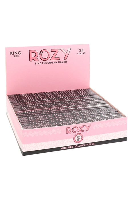 ROZY Pink King Size Rolling Papers – 32 Leaves – 24-Count Display