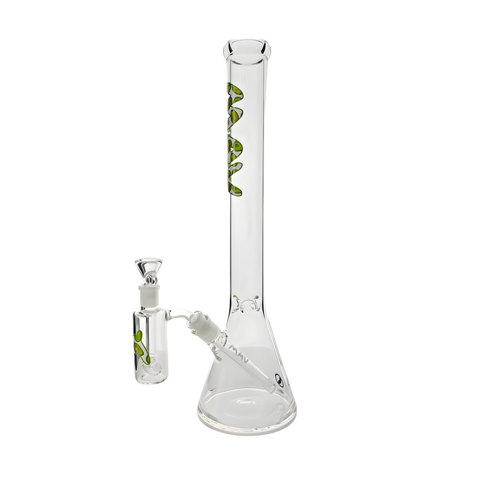 18" x 5mm Happy Avocado Beaker Bong + Ash Catcher Combo