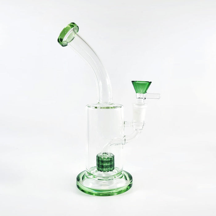 BENT NECK DAB RIG WITH DRUM PERCOLATOR