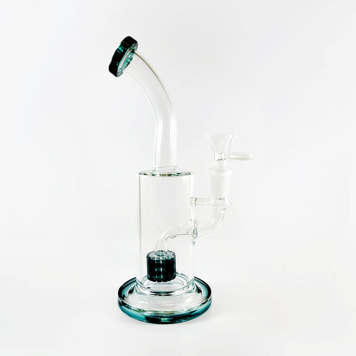 BENT NECK DAB RIG WITH DRUM PERCOLATOR