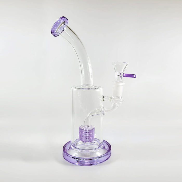 BENT NECK DAB RIG WITH DRUM PERCOLATOR