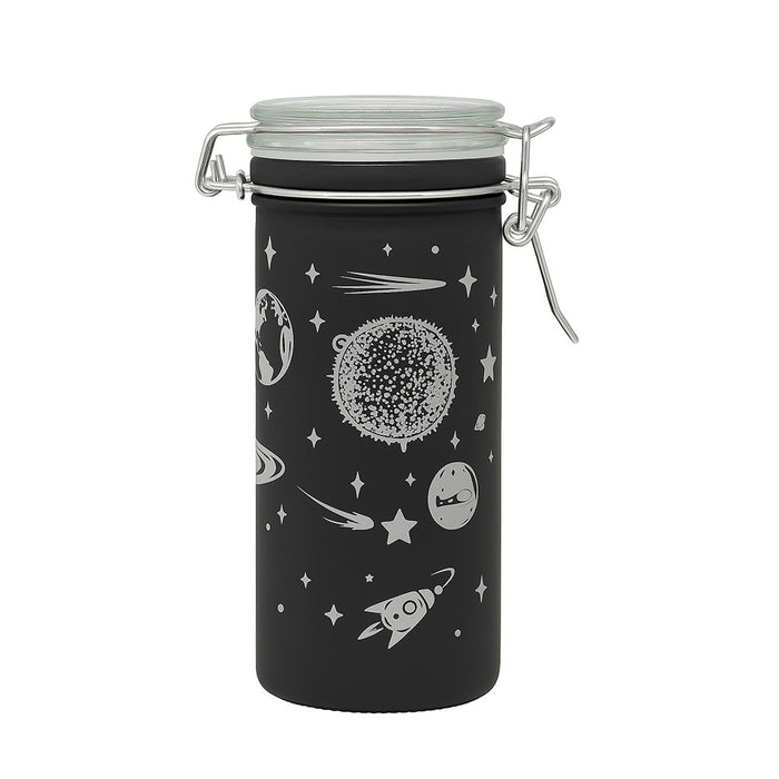 BLACK FROSTED - GALAXY STORAGE JAR