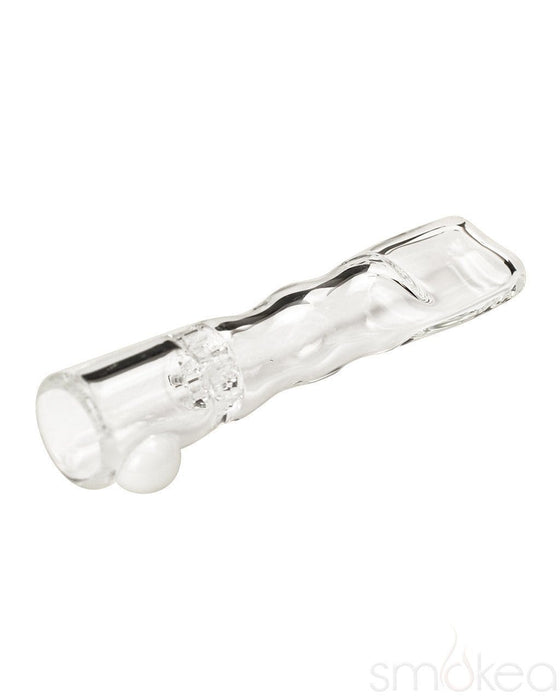Blazing Blue Glass Honeycomb Screen Chillum Pipe